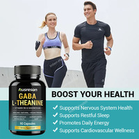Ausreson OEM GABA L-Théanine Capsules – Complément Apaisant pour le Sommeil et l'Humeur – 750mg GABA + 150mg L-Théanine, Vitamine B6, Magnésium