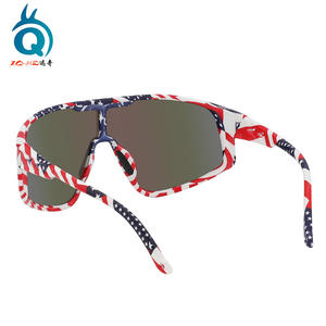 Lunettes de soleil polarisées Xq-H2 pour le cyclisme, motif drapeau américain, légères, coupe-vent, anti-poussière, pour sports de plein air - Product Image 4