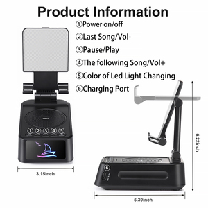 Suporte de Celular para Mesa com Alto-falante Bluetooth Sem Fio - Venda Direta da Fábrica - Product Image 3