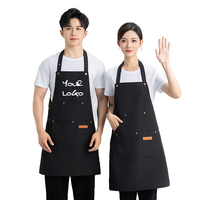 Tablier de Chef Professionnel Ajustable pour Barbecue et Pâtisserie, Personnalisable en Polyester/Coton, Logo Personnalisé, Uniformes de Restaurant et de Bar pour Hommes et Femmes
