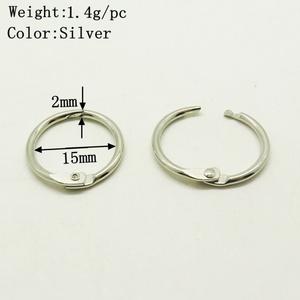 EWANG 0.6 Inch Silver Loose <b>Leaf</b> <b>Book</b> Rings Binder Nickel Plated Steel Binder Rings - Product Image 3