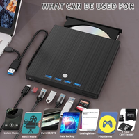 7-in-1 USB 3.0 External DVD burner Type-C Multifunctional CD Drive Expandable Optical Drive