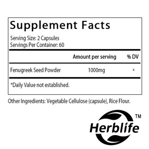 Capsules de graines de fenugrec OEM/ODM, 1000 mg par portion - Sans gluten, non-OGM, soutien immunitaire - Product Image 2