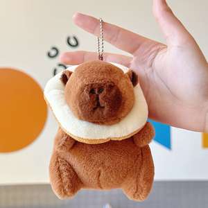 Bonito muñeco de peluche Capybara, almohada, diseño de <span class=keywords><strong>pan</strong></span>, relleno de algodón PP, juguete de peluche lavado, 20cm para cumpleaños, regalos de San Valentín - Product Image 2