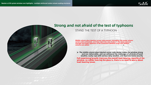 Ventana plana interna doble Serie 100 moderna, aislamiento acústico, ventanas abatibles de seguridad a prueba de viento e impermeables - Product Image 2