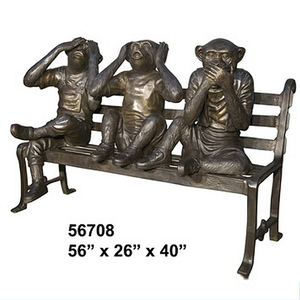 Vendita calda a grandezza naturale in bronzo Gorilla statua seduta <span class=keywords><strong>scimmia</strong></span> <span class=keywords><strong>Primate</strong></span> scultura animale - Product Image 6