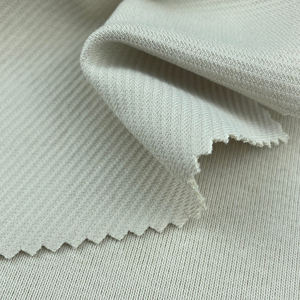 Tela de punto para ropa, 380 algodón, 92,7 poliéster, Beige, 7,3 Gsm, tela teñida de sarga, con capucha, proveedor de China - Product Image 2