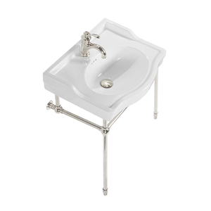 Meuble-lavabo de salle de bain 24 pouces avec <span class=keywords><strong>vasque</strong></span> rectangulaire en céramique blanche, meuble-lavabo autoportant 62 cm - Product Image 4
