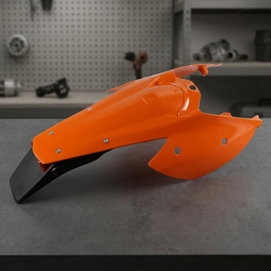 Parafango posteriore in 127 arancione con portatarga per KTM EXC-F 450 accessori per motocicli a 2007 2004 - Product Image 2