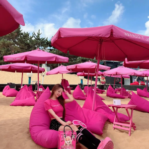 Parasol commercial de haute qualité en aluminium LS Costom, grand parasol tropical avec logo, parasol de plage, parasol d'extérieur, parasol de café - Product Image 1
