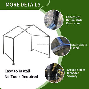 Tenda <span class=keywords><strong>Extra</strong></span> <span class=keywords><strong>Large</strong></span> per cani da esterno grande copertura per canile con finestre a rete su tre lati - Product Image 3