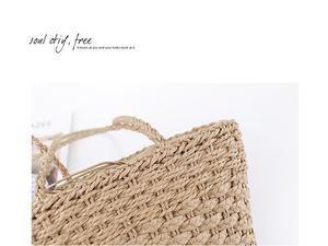 Instagram mode tissé <span class=keywords><strong>sac</strong></span> à bandoulière édition coréenne décontracté cordon herbe tissé <span class=keywords><strong>sac</strong></span> pour femmes été <span class=keywords><strong>plage</strong></span> vacances <span class=keywords><strong>sac</strong></span> - Product Image 5