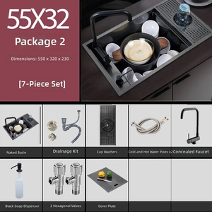 Fregadero de Cocina Rectangular Grande de Acero Inoxidable, de Alta Gama, Minimalista y Moderno, de Lujo Ligero, en Oferta - Product Image 1