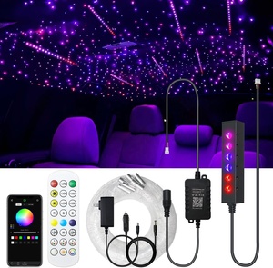 ชุดไฟใยแก้วนำแสง JINXIN 6 รู RGB หลายสี สำหรับตกแต่งบ้าน รถยนต์ ควบคุมผ่านแอพฯ พร้อมรีโมท ให้แสงดาวบนเพดาน - Product Image 1