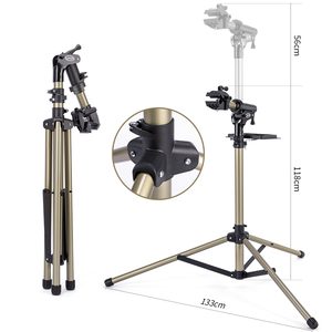 Supporto per Riparazione <span class=keywords><strong>Bici</strong></span> in Lega di Alluminio con Carico Massimo 40kg, Morsetto Rotante a 360°, Supporto Portatile a Quattro Piedi per Casa - Product Image 3