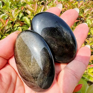 Piedra de Obsidiana Dorada de Alta Calidad al por Mayor, Cristal Pulido Tallado y Rodado, Cristal Curativo para Decoración del Hogar - Product Image 3