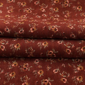 Vente en gros de tissu en velours côtelé à petits motifs floraux, tissu polyester de haute qualité pour robes tendance, textiles de maison, sacs, chemises - Product Image 6