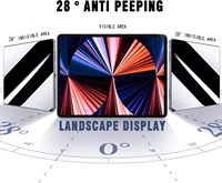 Protection d'écran anti-espion LX Tech pour MacBook Pro 14,2 pouces (2021-2024 M1/M2/M3/M4) – Film PET souple amovible de qualité AAA 360°