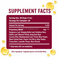Gouttes liquides pour l'équilibre hormonal féminin, formule à base de plantes avec baie de Girofle, Cohosh noir et Dong Quai pour la ménopause