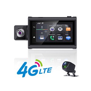 4G <span class=keywords><strong>Dashcam</strong></span> met SIM-kaart, voor- en achteruitrijcamera, live streaming, ADAS, WiFi, <span class=keywords><strong>GPS</strong></span>-navigatie, Android auto DVR recorder, 3.0 inch touchscreen - Product Image 1