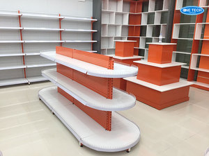 Estante de exhibición de 3 niveles tipo góndola con tapa inferior, 76 cm, de uso ligero, sin respaldo, con recubrimiento en polvo, One Tech, Vietnam - Product Image 2