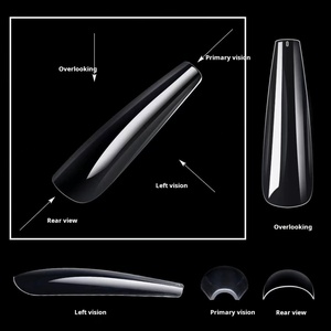 Nouvelles Ongles Press-on Super Longs Effet Goutte d'Eau Style Ballerine – Vente en Gros Direct Usine avec Faux Ongles - Product Image 4