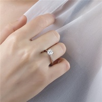 Bague de fiançailles solitaire en diamant de laboratoire HPHT CVD, bijoux en diamant de laboratoire, bague en diamant de laboratoire