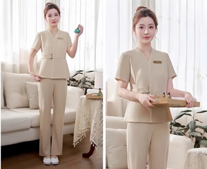 Vente flash Uniformes <span class=keywords><strong>de</strong></span> salon <span class=keywords><strong>de</strong></span> beauté pour femmes Uniformes <span class=keywords><strong>de</strong></span> spa anti-rides personnalisés pour esthéticiennes Vente flash Uniformes d'hôtel - Product Image 6