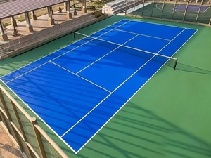Revêtements de sol sportifs multicouches durables en acrylique synthétique Unisport pour terrains de tennis, de basketball et de volleyball en plein air - Product Image 3