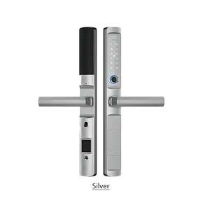 Serrure <span class=keywords><strong>de</strong></span> porte intelligente sans fil biométrique à empreinte digitale avec poignée élégante, compatible Tuya WIFI ou <span class=keywords><strong>application</strong></span> TTLock, étanche IP66 - Product Image 4