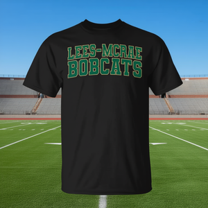 T-shirt Lees-Mcrae Bobcats noir pour adulte, unisexe, en coton, vêtements de sport pour fans - Product Image 3