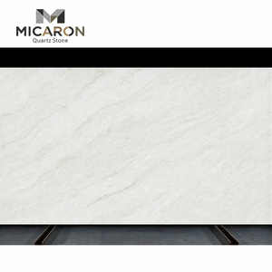 Lastra di Quarzo Taj Mahal Beige Bianco con Venature Dorate 20mm per Top Cucina, Pietra Artificiale Lucida a Specchio - Product Image 4