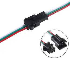 eSann Female Male 15cm 3 Pin Led Strip Connector for WS2812B WS2811 WS2812 SK6812 LED Strip
