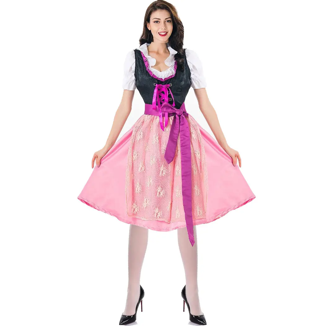 Nouveaux costumes de robe Dirndl allemands pour femmes de haute qualité pour les vêtements de carnaval bavarois traditionnels Oktoberfest Oktoberfest