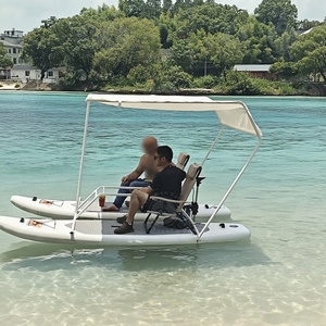 Planche à pagaie gonflable double couverte portable, catamaran à pédales, rangement facile, E-catamaran, planche à pagaie, bateau de pêche pour débutants - Product Image 4
