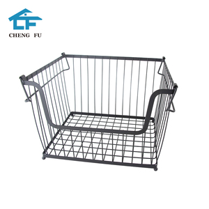 Hot bán nhà bếp thực phẩm bánh mì giỏ sắt kim loại <span class=keywords><strong>Stackable</strong></span> trái cây lưu trữ Giỏ dây lưới baksets - Product Image 5