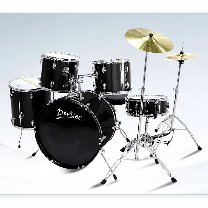 Wholesale China beginner percussion musical instruments wood cheap drum set professional acoustic drums