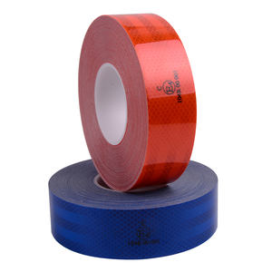 Commercio all'ingrosso della fabbrica 104 del pezzo nastro riflettente 2 pollici impermeabile materiale giallo bianco rosso nastro riflettente per la pista del camion - Product Image 5