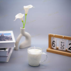 Meilleure valeur Glacier bougie tasse poignée en métal cire de soja naturelle décor pour barres aromathérapie personnalisable - Product Image 5