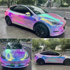 Chất Lượng Cao Ba Chiều <span class=keywords><strong>Chrome</strong></span> Màu Hồng Xe Vinyl Bọc Cuộn Đặc Biệt Cung Cấp Cầu Vồng <span class=keywords><strong>Chrome</strong></span> Vinyl Căng Ra Bọc Cho Xe Bán Buôn - Product Image 4