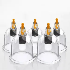 Set di coppette sottovuoto in plastica (PC AS) tazze hijama da 1 a 8 dimensioni di tazze hijama a coppettazione singola