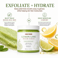 Lemon Lime Sugar Scrub Body Exfoliator Deep Cleansing Dead Skin Removal Moisturizing Spa Skin Care