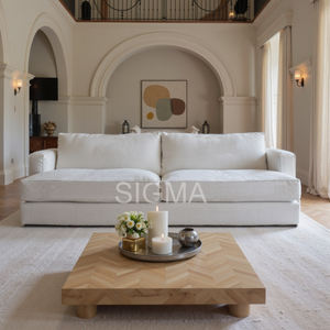 Juego de sofá modular de diseño moderno Sofá de lino de rendimiento seccional en forma de L Muebles de sala de estar - Product Image 4