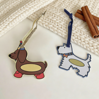 Désodorisant suspendu en papier pour voiture, motif chien de dessin animé mignon, parfum élégant et personnalisé
