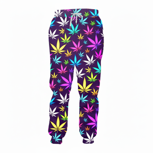 Jogger respirant en polaire extensible quatre directions avec logo personnalisé, motif tie-dye intégral, imprimé 3D par sublimation, idéal pour l'hiver - Product Image 1