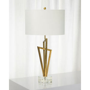 Lampe de table dorée avec abat-jour tambour pour hôtel - Product Image 6