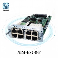 Cisco NIM-ES2-8-P= Modul NIM Gigabit EtherSwitch Layer2 PoE+ 8-Port 8x10/100/1000BASE-T RJ45 untuk Router Seri ISR4000