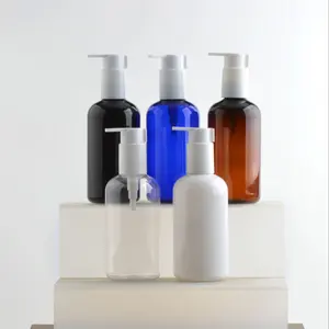 250ml 8oz 500ml 16oz Cosmetic PET Plastic Hand Lotion Wash Liquid Foaming Soap Bottles Hair Oil Shampoo Spray Bottle Skincare