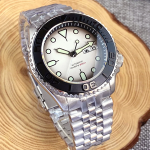 Mechanisch horloge van roestvrij staal met saffierglas, automatisch mechanisch uurwerk, 41 mm bezel, roestvrijstalen band, lichtgevend - Product Image 5