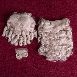 Prêt à expédier <span class=keywords><strong>Perruque</strong></span> <span class=keywords><strong>et</strong></span> <span class=keywords><strong>barbe</strong></span> <span class=keywords><strong>de</strong></span> <span class=keywords><strong>Père</strong></span> <span class=keywords><strong>Noël</strong></span> <span class=keywords><strong>de</strong></span> qualité supérieure en cheveux synthétiques couleur or blanc 2025 - Product Image 1